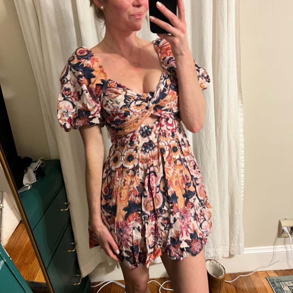 House of Harlow 1960 Floral Cutout Mini Dress